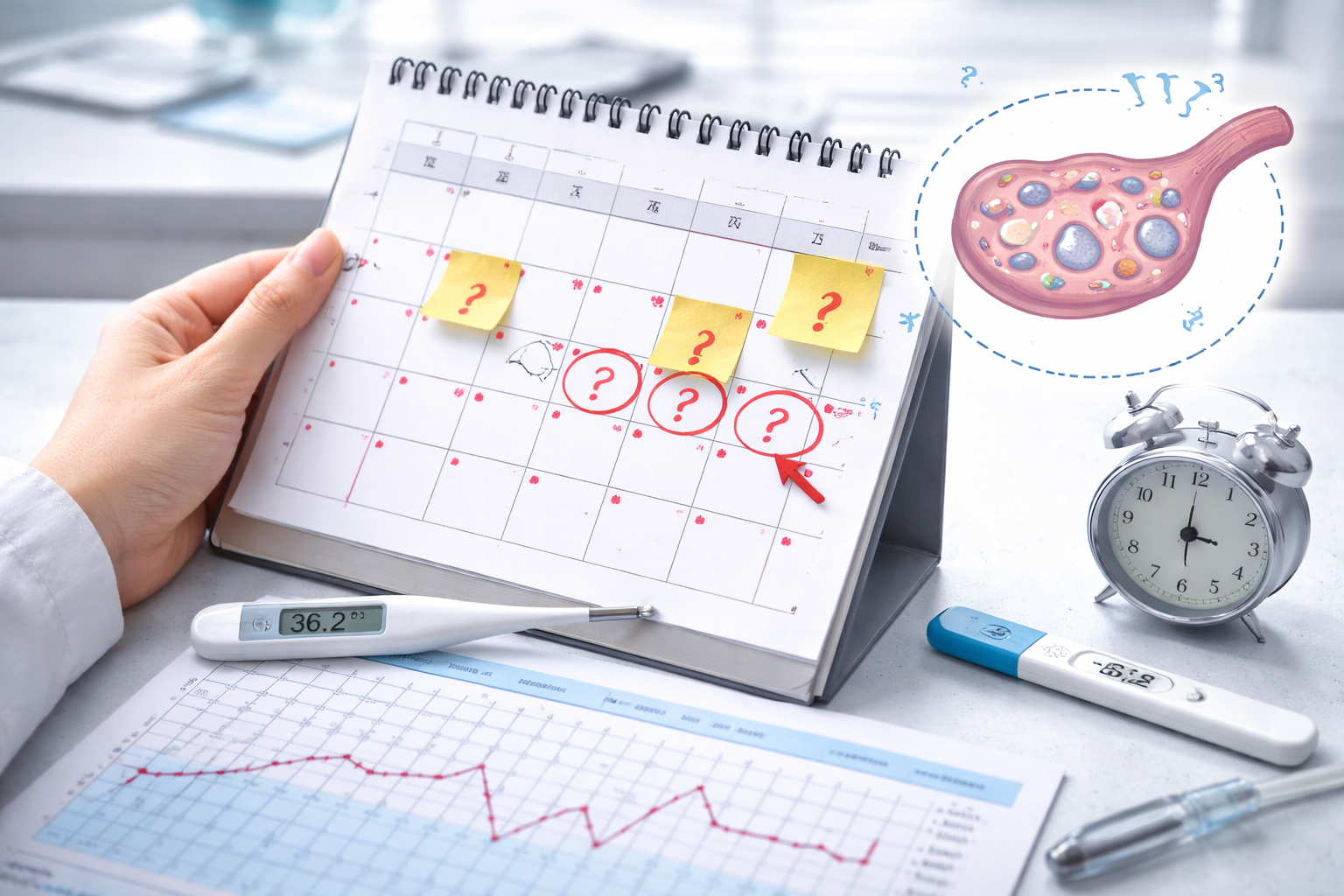 Tracking ovulation and cycle irregularities